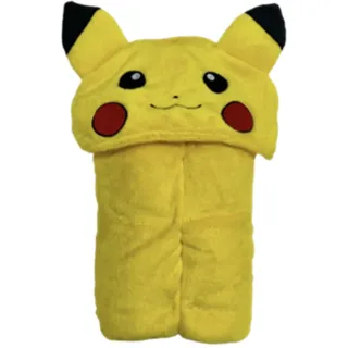 Pikachu Homadict – Kuscheldecke mit Kapuze, Pokémon, 120 x 150 cm, weich & bequem, offizielles Lizenzprodukt, Gelb