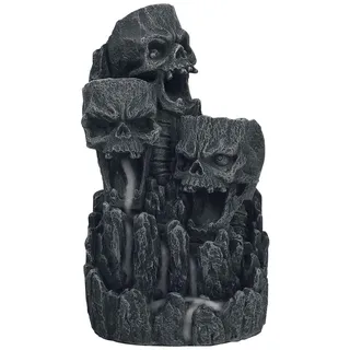 Nemesis Now Räucherstäbchenhalter, Totenkopf-Design, 17,5 cm, Schwarz, Harz