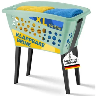 Gardissimo Wäschekorb Wäschesammler mit klappbaren Beinen 50L mint