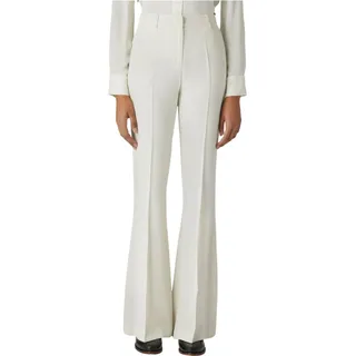 Trussardi Damen Viskose Wolle Schlaghose S - Beige