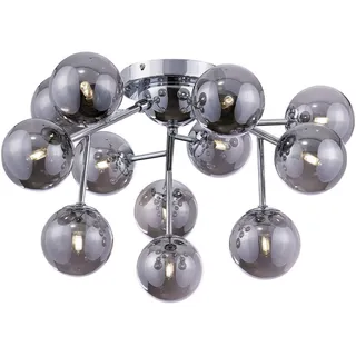 Maytoni Deckenleuchte Chrom, Metall, Glas, 60x17.5x60 cm, Ce gleichmäßige Lichtverteilung, Lampen & Leuchten, Innenbeleuchtung, Leuchten nach Räumen, Esstischlampen