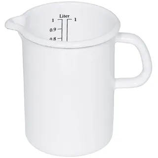 Riess, 0350-033, Küchenmaß Ø 16cm, WEISS, Weiß, Emaille, Vol. (rec.): 3,0 Liter, Made in Österreich, LBH: 23,8x17,7x17,0cm, 0,807kg, Deckel, Induktionskocher kompatibel, Gasherd geeignet