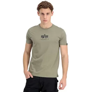 Alpha Industries Basic T Ml T-Shirt, grün (olive), XS,