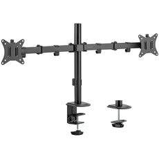 Bild Monitorhalterung aus Aluminium für 2 Monitore (17–32"), Armlänge: je 376 mm