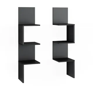 Vicco Eckregal Paolo 28 x 28 x 116,4 cm Schwarz