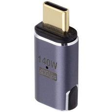 Cablecc 140 W Magnetstecker USB 4 40 Gbps USB 4 Typ C Stecker auf Buchse Adapter Stromdaten 8K Video für Laptop Handy