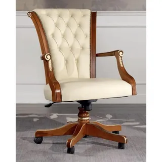 JV moebel Chefsessel Holz Weiß