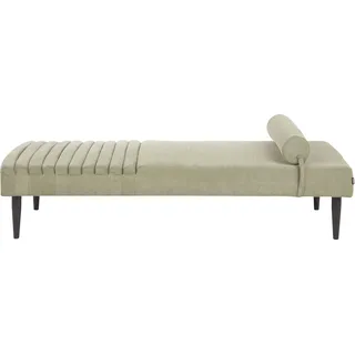 BELIANI Chaiselongue Grün Stoffbezug Gesteppt mit Kissen Metallgestell Modernes Design Liegesessel Relaxliege für Wohnzimmer Schlafzimmer Indoor - Grün