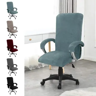 YushengTai Samt Bürostuhl Bezug, Stuhlhussen mit Armlehne, Sitzbezug Bürostuhl, Hohe Lehne Sitzbezug, Gaming Stuhl Bezug, Hussen für Stühle mit Armlehnen, Abnehmbare, Elastische