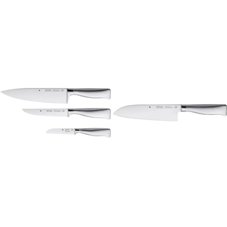 WMF Grand Gourmet Messerset 3teilig Made in Germany, 3 Messer geschmiedet & Grand Gourmet Santoku Messer 32 cm, Made in Germany, Messer geschmiedet, Performance Cut, Klinge 18 cm