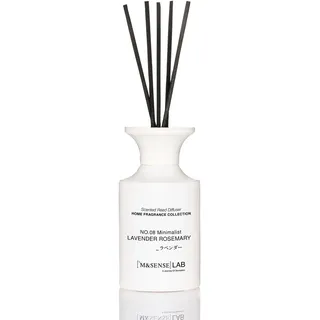 M&SENSE 300ml Raumduft Lavendel-Rosmarin Duft|Raumerfrischer mit 8 Duftstäbchen|Langanhaltend Lufterfrischer für Badezimmer,Wohnung,Heimdekoration|Diffuser mit Stäbchen