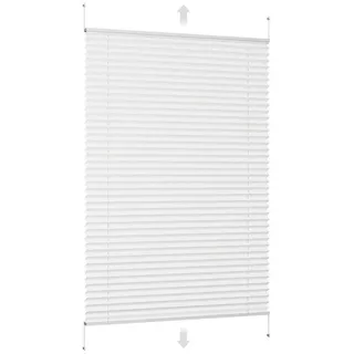 Sekey Plissee ohne Bohren Verdunkelung, Fenster Plissee Klemmfix Jalousie Weiß, 80x130cm, - Sekey