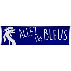 Boland 62201 - Banner Frankreich, 180 x 50 cm, Allez les Bleus, Dekoration, Mottoparty, Geburtstag, EM, WM, Fanartikel