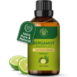 Carno Calm Bergamotte Ätherisches Öl 30ml | 100% Reines & Natürliches Ätherisches Öl Bergamotte | Für Diffusor, Aromatherapie, Raumduft, Seifen & Kerzenherstellung | 1 fl oz