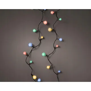 LED-Weihnachtsbaumbeleuchtung farbige Kugeln IP44 9 m
