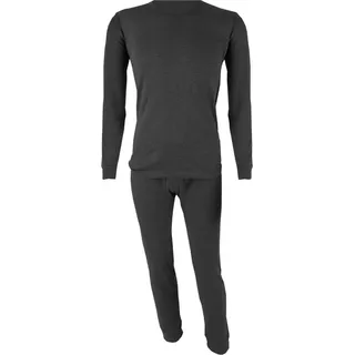 Hombre Thermounterwäsche - Set "Herren" - Thermo Unterhemd und Unterhose lang - atmungaktive Skiunterwäsche, Funktionsunterwäsche für Männer - Schwarz