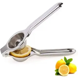 VHV - Zitronenpresse - Edelstahl-Handzitronenpresse mit Hebel - Manuelle Limettenpresse für Küche und Getränke - 20 cm