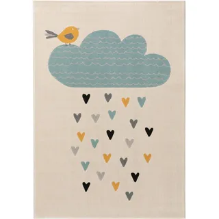 Lytte Kinderteppich Juno Beige 160x230 cm , Textil , Rechteckig , 160x230 cm , Oeko-Tex® Standard 100 , wasserabweisend , Teppiche und Böden, Teppiche, Kinderteppiche