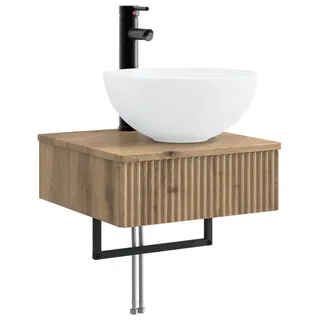 vidaXL Wandmontiertes Waschbecken Artisan-Eiche 40 x 41 x 40,5 cm - Braun