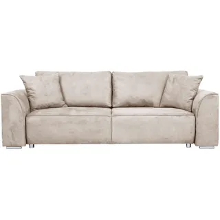 INOSIGN 3-Sitzer Beatrice Schlafsofa, wahlweise auch mit Bettfunktion und Bettkasten, incl. 2 Zierkissen INOSIGN creme