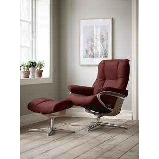 Stressless® »Mayfair«, (Set, Relaxsessel mit Hocker), mit Hocker, mit Cross Base, Größe S, M & L, Holzakzent Eiche