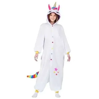 Mom Einhorn Kigurumi Kostüm Mit Kapuze Und Schwanz Herren - White - S-M