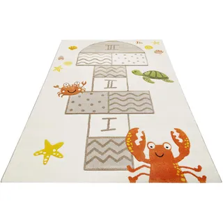 Esprit Kinderteppich »Playground ESP-21069«, rechteckig, 13 mm Höhe, Kurzflor, Spieleteppich im maritimen Look, Krabbe und Seestern ESPRIT beige B: 120 cm   1 St.