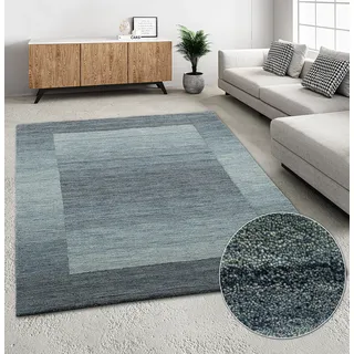 THEKO »Gabbeh Super, Handweb, Teppich, Bordüre, reine Wolle,« rechteckig 9 mm Höhe Schlafzimmer, Wohnzimmer, Esszimmer, auch als Läufer und Bettumrandung, grau