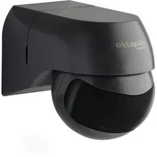 Oktaplex Ana Infrarot Bewegungsmelder Aussen schwenkbar IP44 180° Bewegungssensor Aufputz 10m Reichweite anthrazit Motion Sensor 230V schwarz