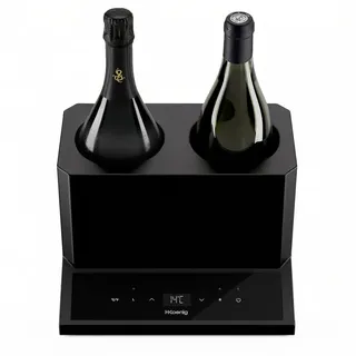HKoenig Weinkühler Lvx28 Schwarz, 2 Flaschen, elektrisch 87W , Metall , 25 cm , Barzubehör & Weinzubehör, Barzubehör