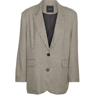 Vero Moda Damen Vmrilla Oversized Check Blazer, Nomad/Checks:Check, 42