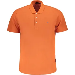 Kurzarm Polohemd Regular Fit mit Logo Stickerei Napapijri : Größe - S Größe: S - Orange