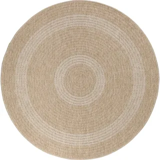Outdoor Teppich COMILLA Beige 80 cm Rund - Beige