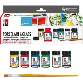 Marabu Porcelain & Glass Starter Set 6 St. mehrfarbig 15 ml