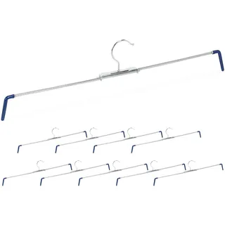 Relaxdays Spann-Kleiderbügel silber, 10 St.