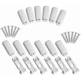 12 Stück Plissee Klemmen Set,Spannschuhe für Verspannte Plissee Ersatzteile Klemmträger,Plissees Halterung Zubehör,Plissees Befestigung,zum Klebeträger und Stick & Fix Front Klebeplatten