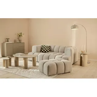 Big-Sofa HOMSY BY ANA JOHNSON "»XL« BOUBELLE Design-Sofa extra tief, Bubble-Optik, Breite 246 cm", beige, B:246cm H:75cm T:135cm, 100% Polyester, Sofas, Big-Sofa, 4-Sitzer mit Wellenunterfederung, XL Sitztiefe 100 cm