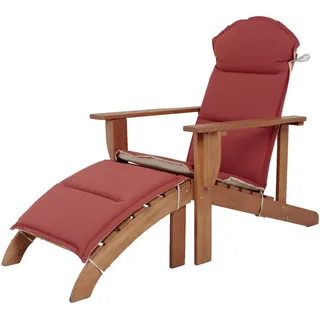 Garden Pleasure Gartensessel HARPER 70 x 93 x 142 cm beige/rot 1 St.