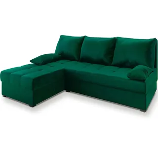 masseno Ecksofa mit Schlaffunktion Rita ¦ grün ¦ Maße (cm): B: 200 H: 85