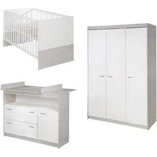 Roba Babyzimmer-Set Julia, 3-teilig , Weiß , Holzwerkstoff , 78x80x142 cm , Babymöbel & Kindermöbel, Babyzimmer