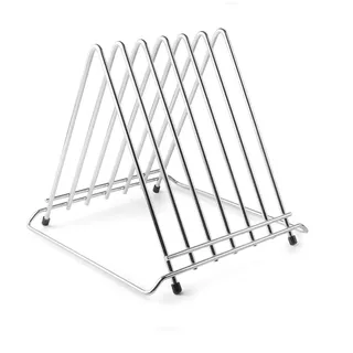 Lacor - 60579 - Halterung für Schneidebretter, Küchenutensilien, Kapazität für 6 Schneidebretter, multifunktional, rutschfeste Füße, Edelstahl, 34 x 30 x 28 cm