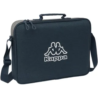 Safta Umhängetasche, Escolar Kappa Dark navy Gris Azul marino 38 x 28 cm,