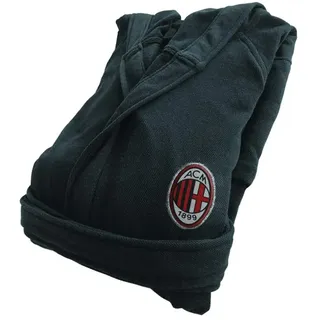 hermet Premium-Bademantel A.C. Milan, Baumwollmischung, Schwarz, M