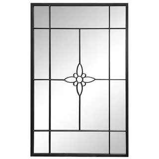 ASPECT Fenster-Wandspiegel, Metall, Schwarz (Schwarz, 80 (B) x 3 (T) x 120 (H) cm)