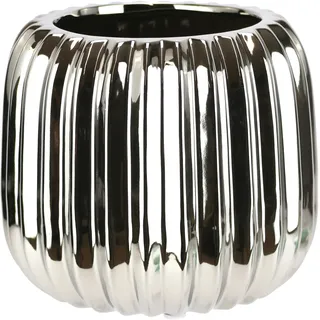 I.GE.A. Dekovase »Vase aus Keramik« Dekovase Blumenvase Modern für Tischdeko Tischvase Deko Trockenblume, silberfarben