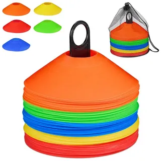 Relaxdays 80er Set Markierungshütchen Fußball - Grün