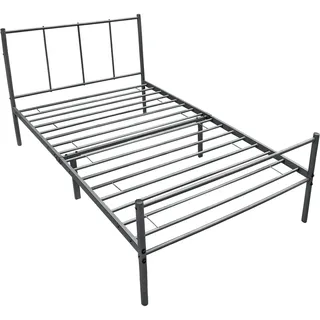 [en.casa] Metallbett Laos 90x200 cm Dunkelgrau