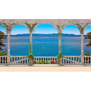 Papermoon "Terrace with Colonnade", bunt,