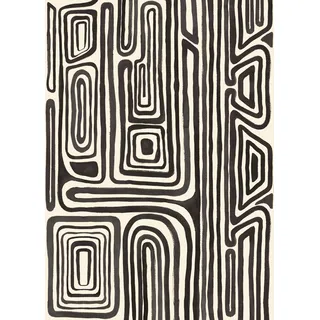 Rasch Textil Rasch Tapete 557893 - Fototapete auf Vlies mit Muster im Afrika-Style in Schwarz und Weiß aus der Kollektion Onzself - 2,80 m x 2,00 m (LxB)