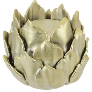 I.GE.A. Kerzenhalter Artischocke Keramik Gold